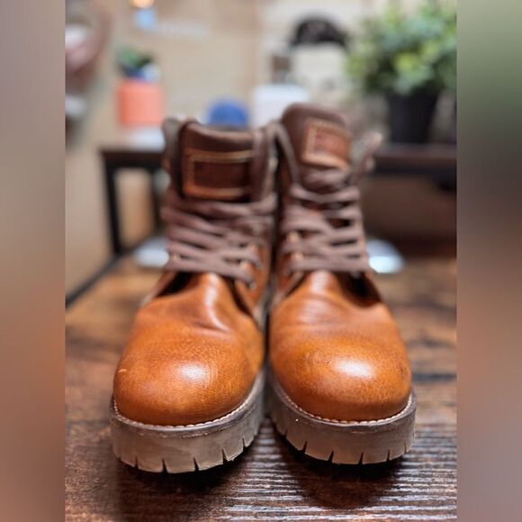 BullBoxer Brown Heeled Moto Booties size 10 - Picture 8 of 12